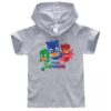 PJ Masks Children Hooded T-Shirt- Light Grey